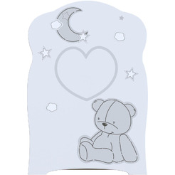Детская кроватка VDK Bear And Moon маятник и ящик (белый)