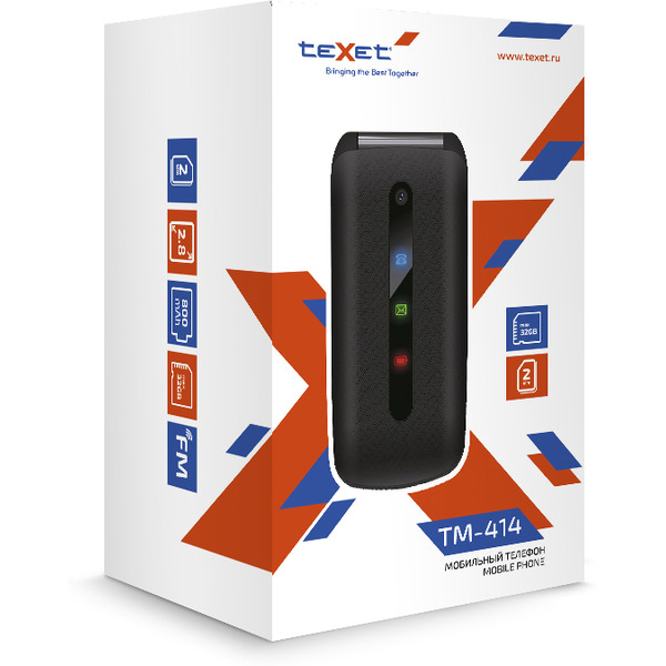 Телефон TEXET TM-414 (черный)