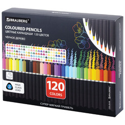 Набор цветных карандашей Brauberg Black Wood 182046 (120 шт)