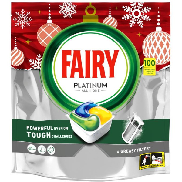 Капсулы для ПММ Fairy Platinum All in One Lemon 100 шт