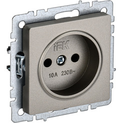 Розетка IEK Brite РС10-1-0-БрШ