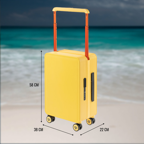 Чемодан DoubleW 005# (S, желтый)