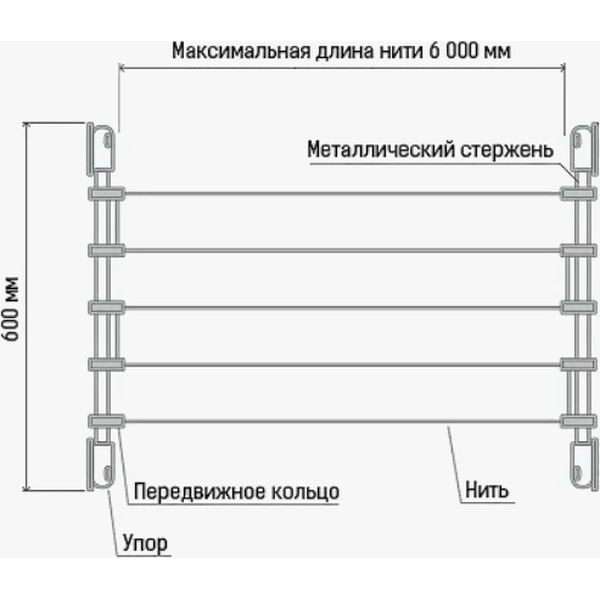 Сушилка для белья Джаз 5 линий