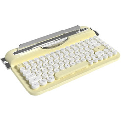 Компьютерная клавиатура AJAZZ AF84 (бело-желтая)