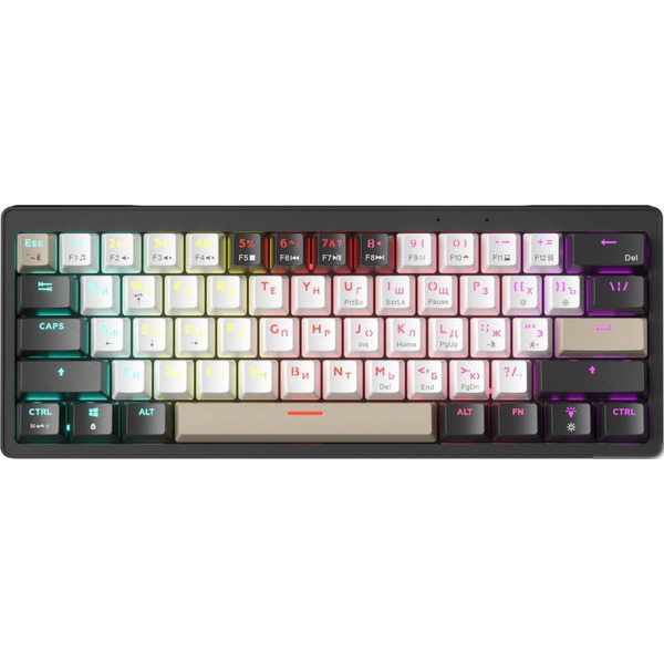 Клавиатура JEGG ZA61 White Black Brown (TNT Yellow)