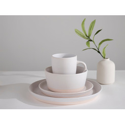 Тарелка столовая обеденная Sundays Home Nordic керамика TRVK26017 (27см, белый)