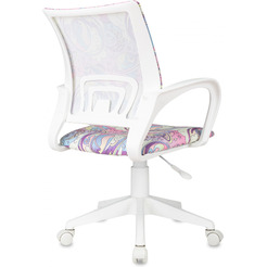 Кресло Бюрократ Burokids 1W (мультиколор розовая луна/пластик белый)