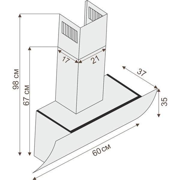 Вытяжка Ciarko Teatro 60 Black