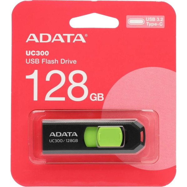 Флеш диск A-Data ACHO-UC300-128G-RBK/GN
