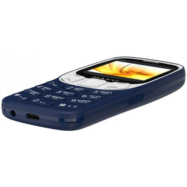 Мобильный телефон Maxvi K200 + ЗУ WC-112 (синий)