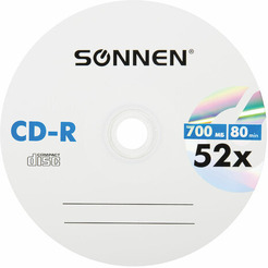 Комплект дисков CD-R Sonnen 700Mb 52x 25шт (513531)