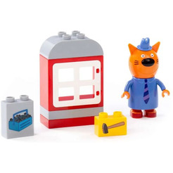 Конструктор Полесье Макси. Три кота. Папа строит домик 67392