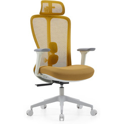 Офисное поворотное кресло SPARX FX-28-2 Fansil (White / Yellow)