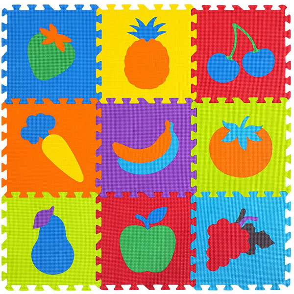 Коврик-пазл напольный ЮНЛАНДИЯ Фрукты-овощи 664665