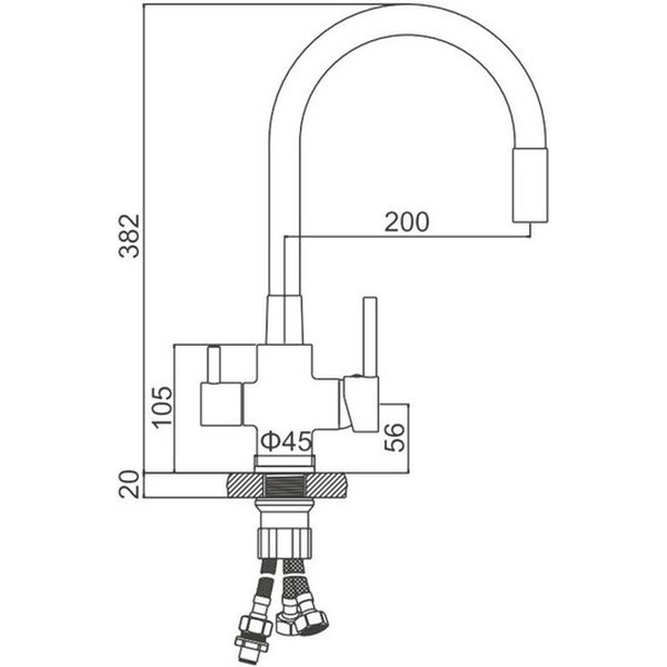 Смеситель Ledeme L74255Y-3