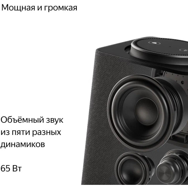 Умная колонка Яндекс Станция Макс с Алисой и Zigbee (YNDX-00053K) графит