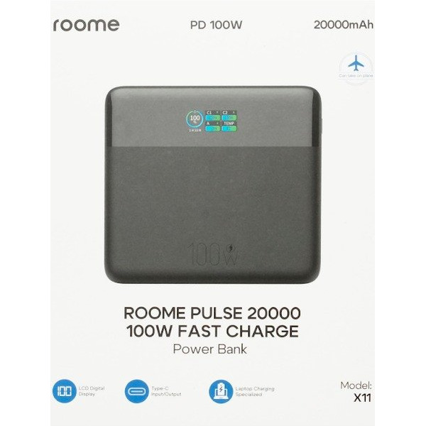 Внешний аккумулятор Roome Pulse X11 RMPL20K 20000mAh (черный)