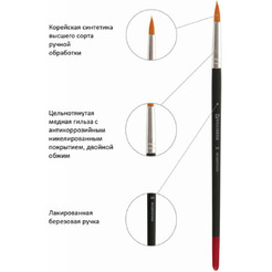 Набор кистей BRAUBERG Синтетика 200219 (5 шт)