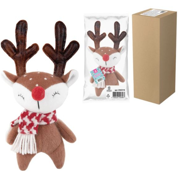 Новогоднее украшение Золотая сказка Оленёнок в шарфе 592510