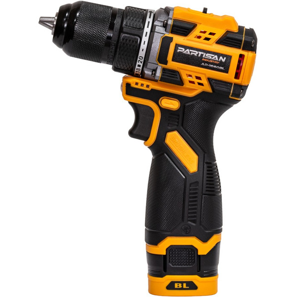Дрель-шуруповерт Partisan AD-1660BLPSN (с 2-мя АКБ, кейс)