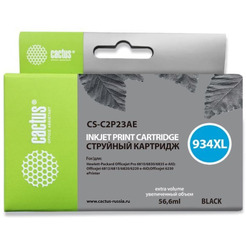 Картридж струйный Cactus CS-C2P23AE №934XL (черный)