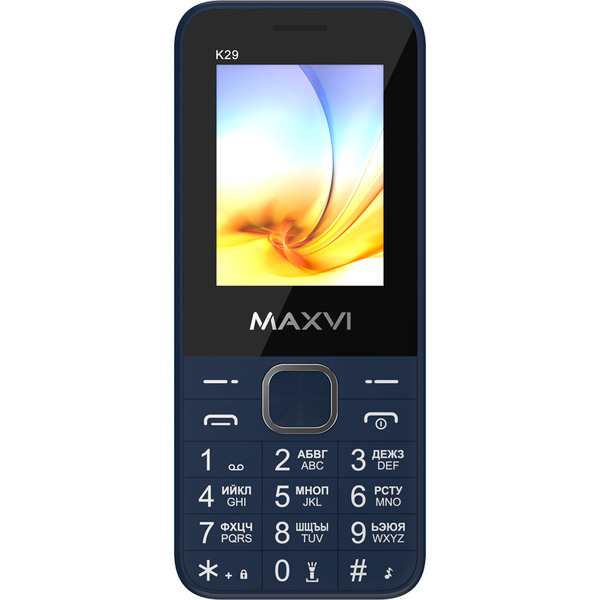 Мобильный телефон Maxvi K29 + ЗУ WC-112 (синий)