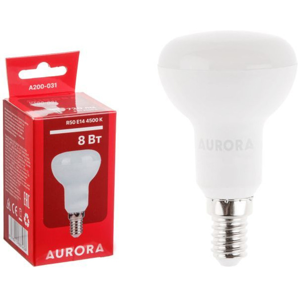 Лампа светодиодная AURORA R50 E14 8Вт 4500K (A200-031)