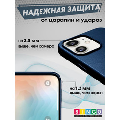 Бампер Bingo Leather для APPLE iPhone 11 Синий