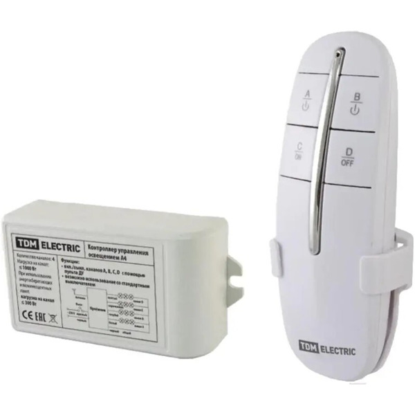 Комплект для беспроводного управления освещением TDM ELECTRIC  "Уютный дом" ПУ2-МК-4 ( SQ1508-0107)