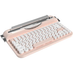 Компьютерная клавиатура AJAZZ AF84 (бело-розовая)