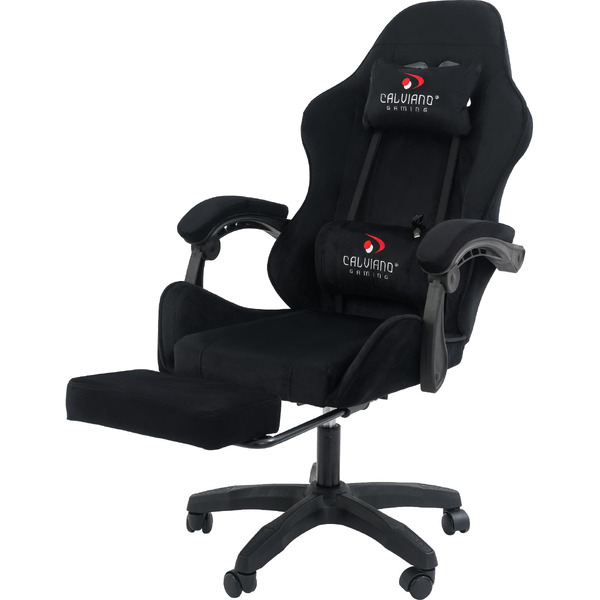 Вибромассажное кресло Calviano 1584 (велюр, черный)