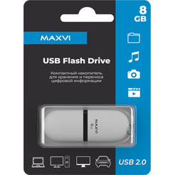 USB флеш Maxvi SF 8GB FD8GBUSB20C10SF (белый)