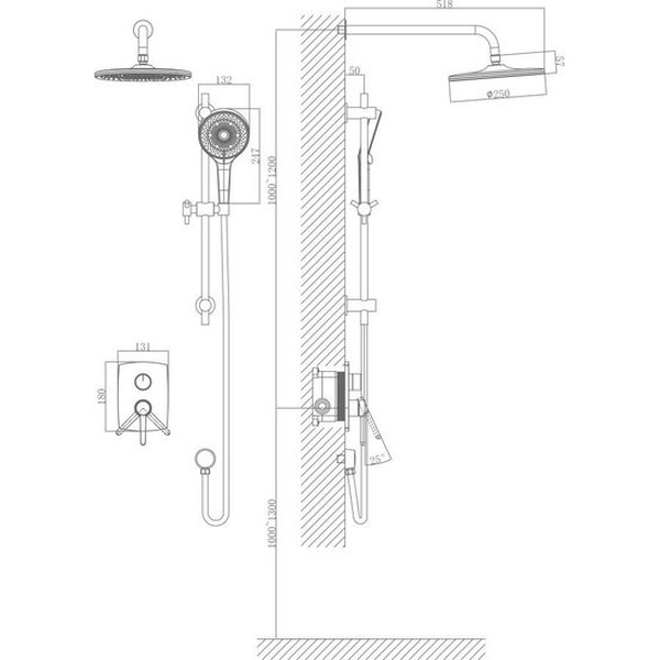 Душевая система A-Five A5-1056