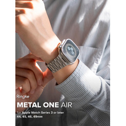 Ремешок RINGKE Metal One Air для Apple Watch 44 / 45 / 46 / 49 mm SILVER