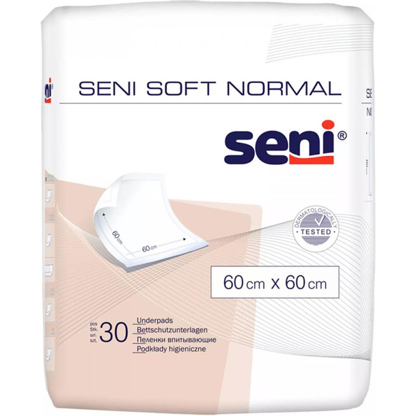 Пеленки впитывающие гигиенические одноразовые SENI SOFT NORMAL (60*60) 30 шт