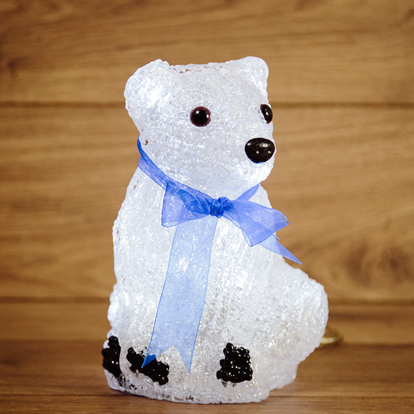 Акриловая светодиодная фигура NEON-NIGHT Белый мишка 513-247