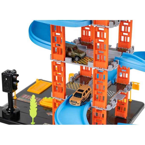 Паркинг игрушечный Labalu P9588A-1 / 5-уровневый с дорогой и автомобилями (голубой)