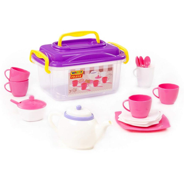 Набор детской посуды Полесье Алиса 58980 (на 4 персоны, в контейнере)