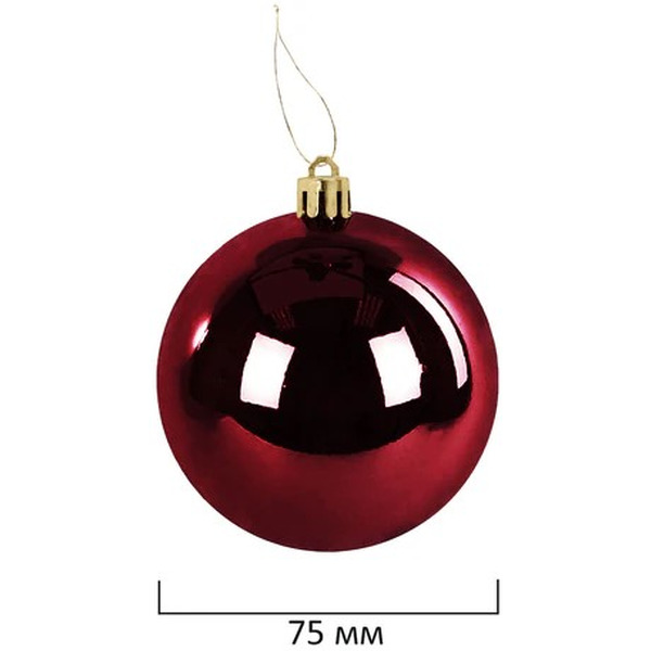 Шары елочные ЗОЛОТАЯ СКАЗКА Burgundy Style 592591 (бордо)
