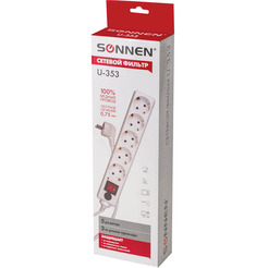 Сетевой фильтр SONNEN 511425 (5 розеток, 3м)