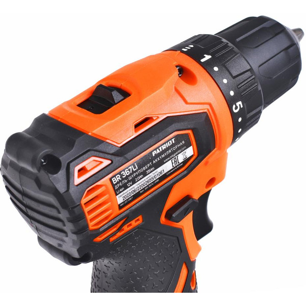 Дрель-шуруповерт PATRIOT BR 367Li (180201367) с 2-мя АКБ и ЗУ