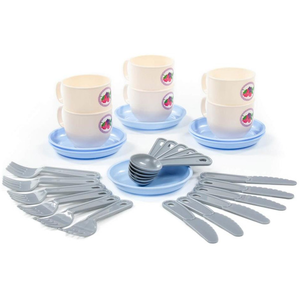 Набор игрушечной посуды Полесье Минутка 80271 (на 6 персон, в сеточке)