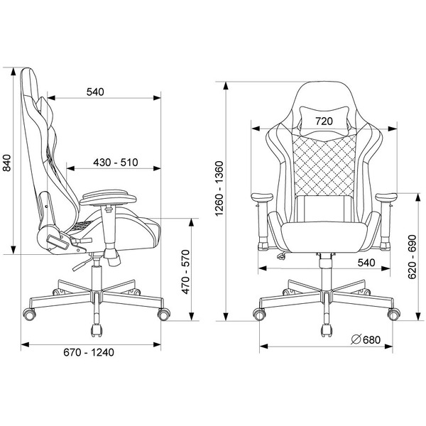 Игровое кресло Knight Regal (светло-серый)