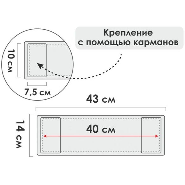 Сменная насадка для швабры PERFECTO LINEA 44-432019