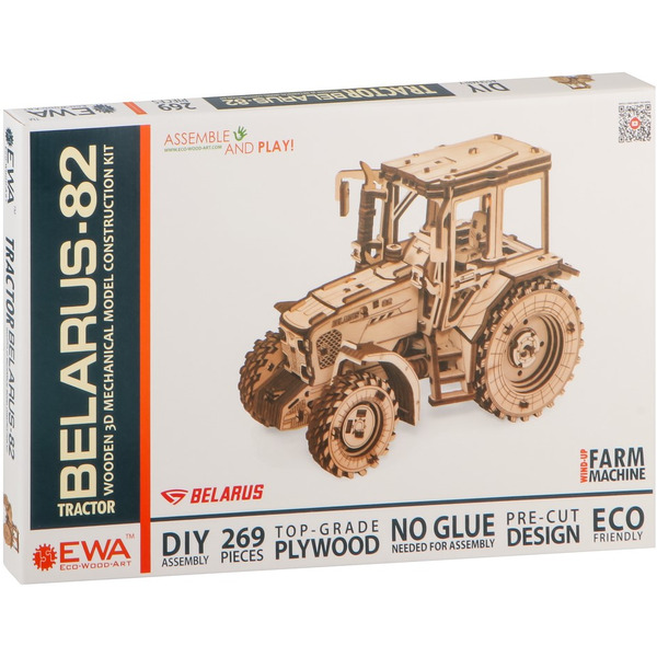 Механическая модель в виде конструктора EWA Трактор BELARUS-82