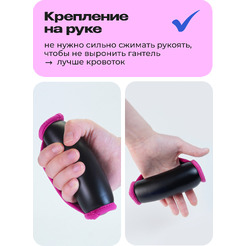 Набор гантелей Proiron мягкие по 0.5кг Г2005МЧР (2шт, черный/розовый)