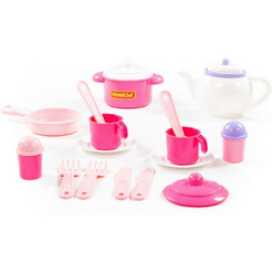 Набор игрушечной посуды Полесье Настенька 58997 (на 2 персоны, в сеточке)