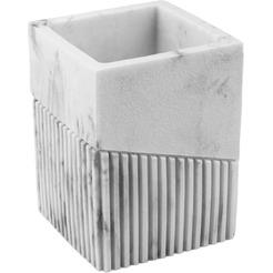 Стакан для зубных щеток Perfecto Linea Element Marble 35-618702 (белый)