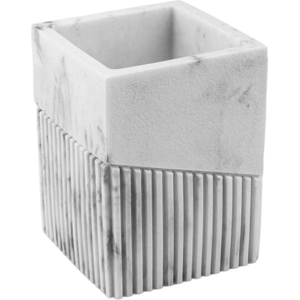 Стакан для зубных щеток Perfecto Linea Element Marble 35-618702 (белый)