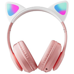 Наушники с ушками MIRU Cat EP-W10 (розовый)